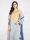 LimeLight Winter Unstitched Printed Khaddar 2Pc Suit U2086 Ice Blue