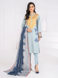 LimeLight Winter Unstitched Printed Khaddar 2Pc Suit U2086 Ice Blue
