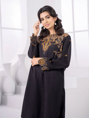 LimeLight Winter Unstitched Printed Khaddar 2Pc Suit U2087 Black
