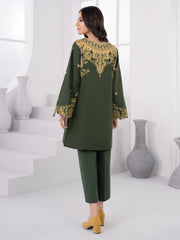 LimeLight Winter Unstitched Printed Khaddar 2Pc Suit U2087 Green