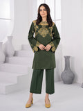 LimeLight Winter Unstitched Printed Khaddar 2Pc Suit U2087 Green