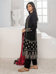 LimeLight Summer Unstitched Printed Lawn 2 Piece Suit U2098 Black