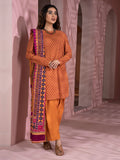 LimeLight Winter Unstitched Printed Khaddar 3Pc Suit U2107 Orange