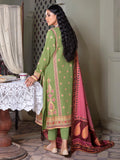 LimeLight Winter Unstitched Printed Khaddar 3Pc Suit U2111 Green
