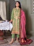 LimeLight Winter Unstitched Printed Khaddar 3Pc Suit U2111 Green