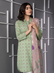 LimeLight Winter Unstitched Printed Khaddar 2Pc Suit U2113 Mint