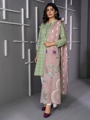 LimeLight Winter Unstitched Printed Khaddar 2Pc Suit U2113 Mint