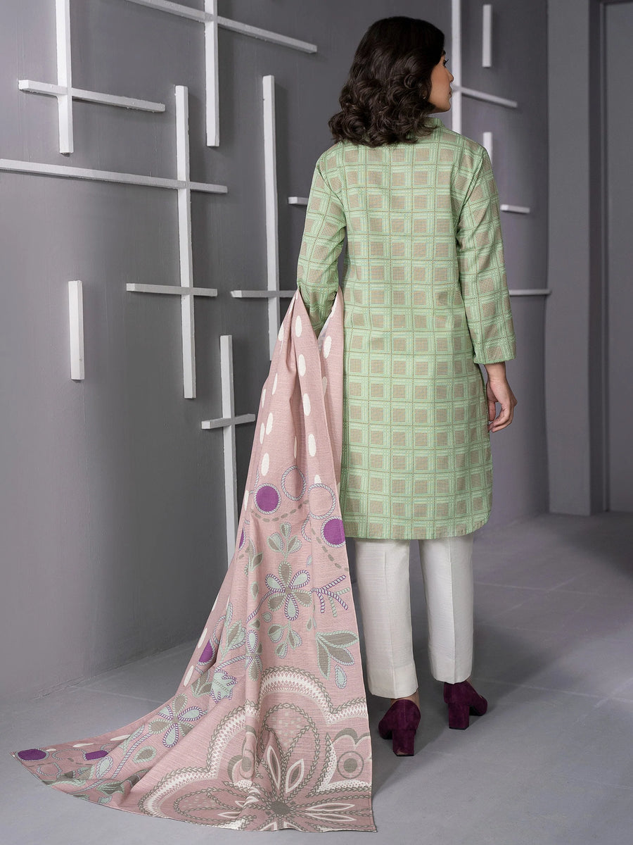 LimeLight Winter Unstitched Printed Khaddar 2Pc Suit U2113 Mint