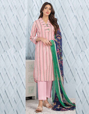 LimeLight Vol-02 Summer Unstitched Printed Lawn 3 Piece Suit U2116 Pink