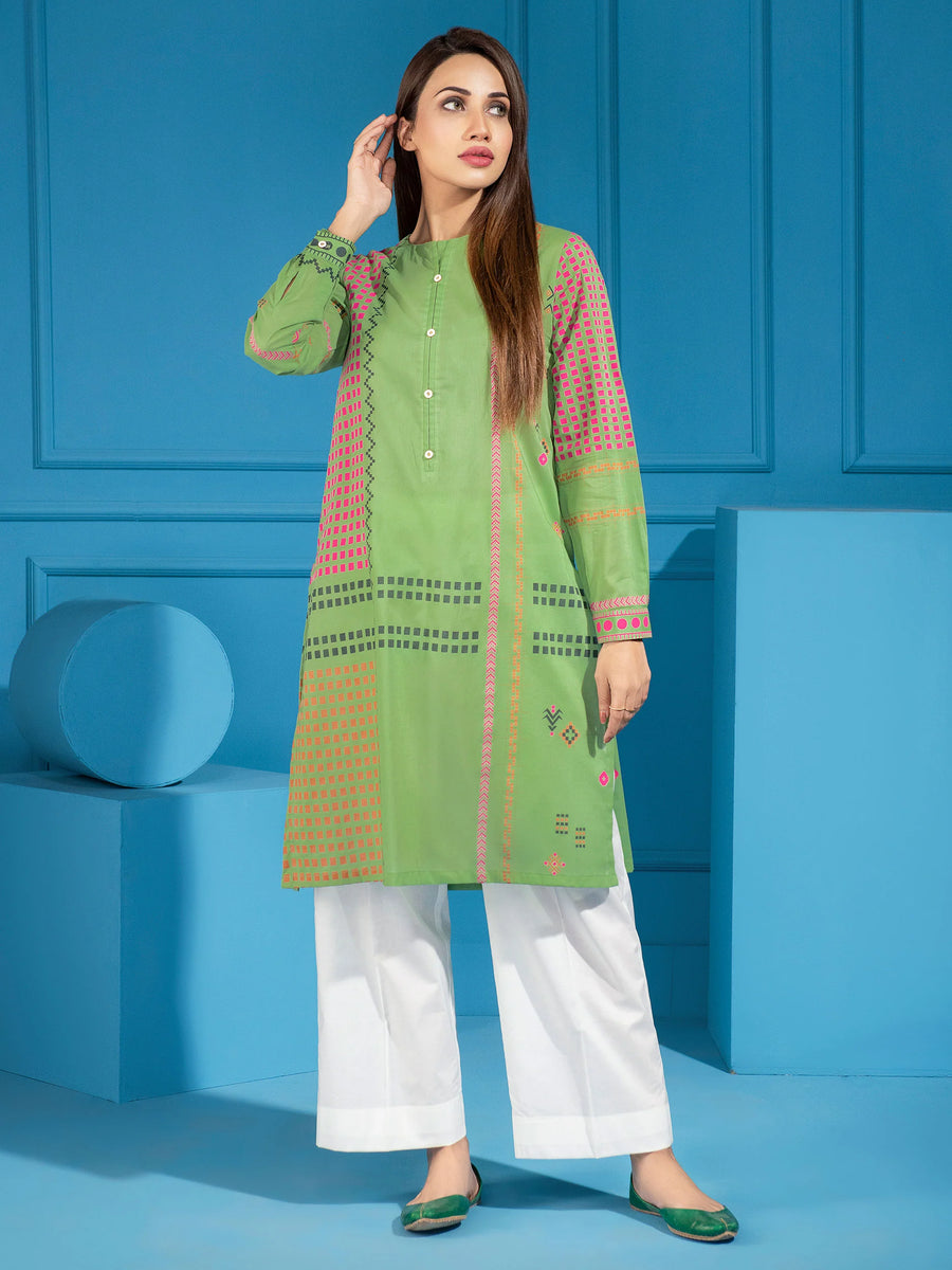 LimeLight Summer Unstitched Printed Lawn 1 Piece Shirt U2206 Light Green