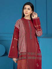 LimeLight Summer Unstitched Printed Lawn 1 Piece Shirt U2206 Maroon