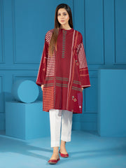 LimeLight Summer Unstitched Printed Lawn 1 Piece Shirt U2206 Maroon