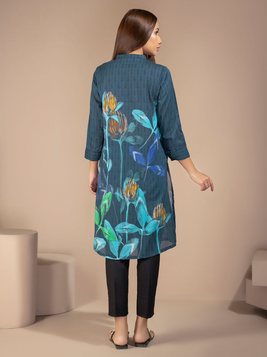 LimeLight Summer Unstitched Printed Lawn 1 Piece Shirt U2212 Blue