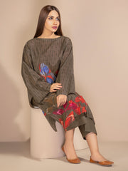 LimeLight Summer Unstitched Printed Lawn 1 Piece Shirt U2212 Brown