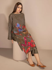 LimeLight Summer Unstitched Printed Lawn 1 Piece Shirt U2212 Brown