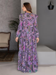 LimeLight Summer Unstitched Printed Lawn 1 Piece Shirt U2216 Purple