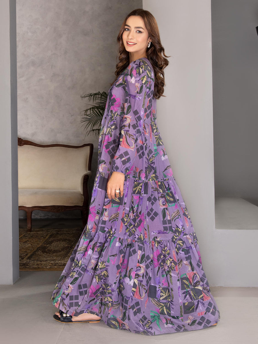 LimeLight Summer Unstitched Printed Lawn 1 Piece Shirt U2216 Purple