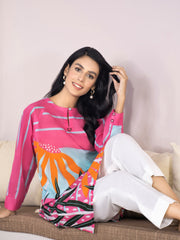 LimeLight Unstitched 1 Piece Printed Lawn Shirt U2263 Pink