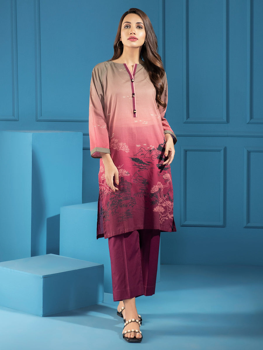LimeLight Summer Unstitched Printed Lawn 1 Piece Shirt U2331 Red