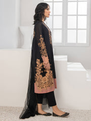 LimeLight Summer Unstitched Printed Lawn 2 Piece Suit U2334 Black