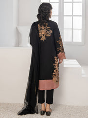 LimeLight Summer Unstitched Printed Lawn 2 Piece Suit U2334 Black