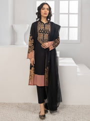 LimeLight Summer Unstitched Printed Lawn 2 Piece Suit U2334 Black