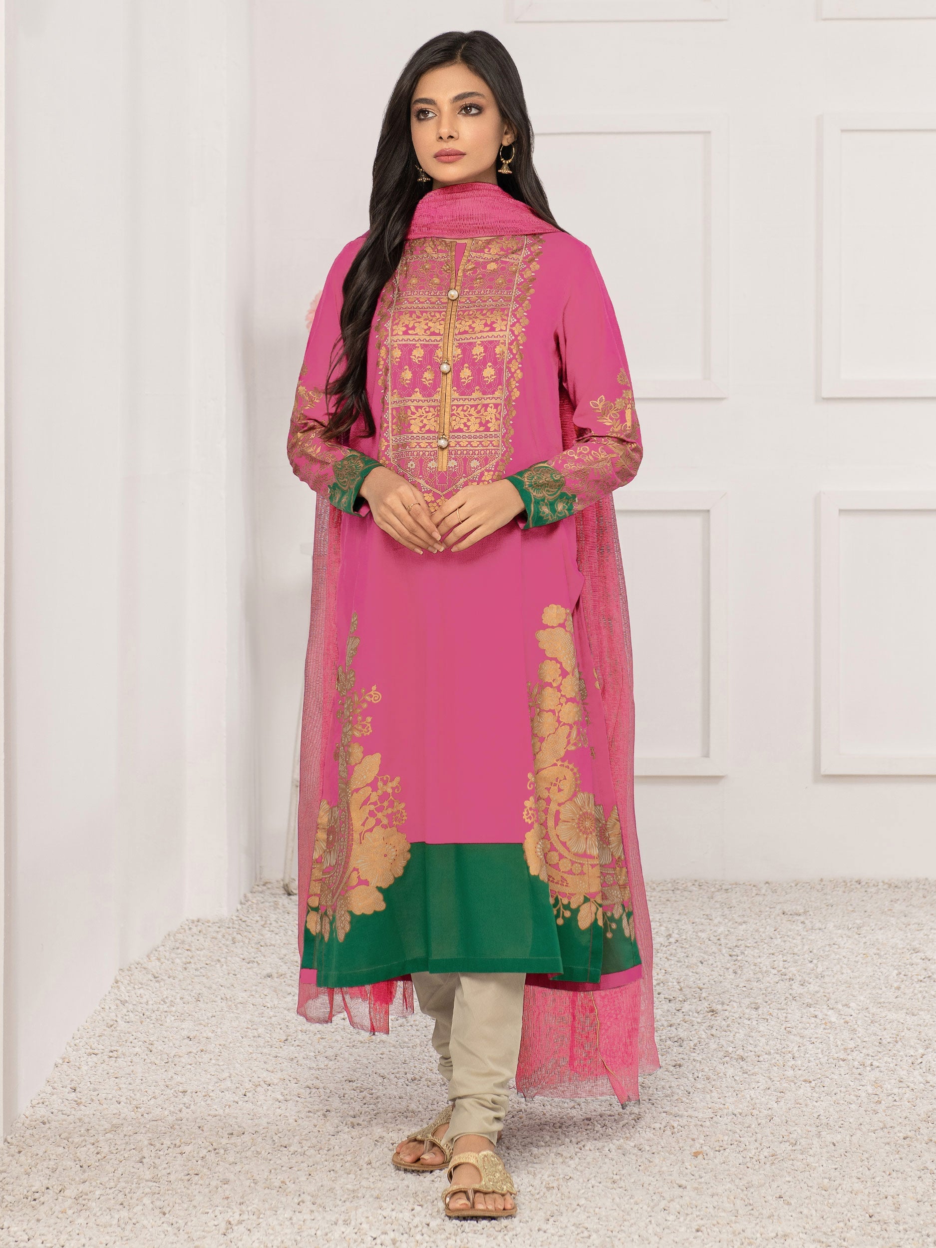 limelight pink dress Limelight Pink Silk 3-Piece Suit (A0721SU) MOMINA