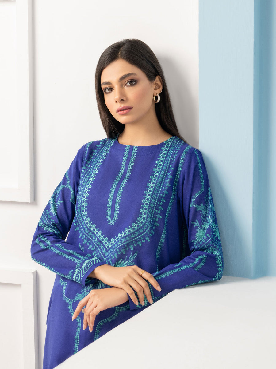 LimeLight Summer Unstitched Printed Lawn 2 Piece Suit U2335 Blue