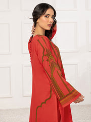 LimeLight Summer Unstitched Printed Lawn 2 Piece Suit U2335 Red