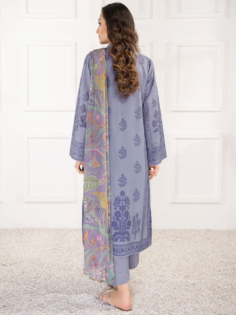 LimeLight Summer Unstitched Printed Lawn 3 Piece Suit U2337 Blue