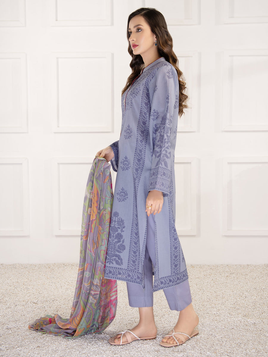 LimeLight Summer Unstitched Printed Lawn 3 Piece Suit U2337 Blue