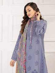 LimeLight Summer Unstitched Printed Lawn 3 Piece Suit U2337 Blue