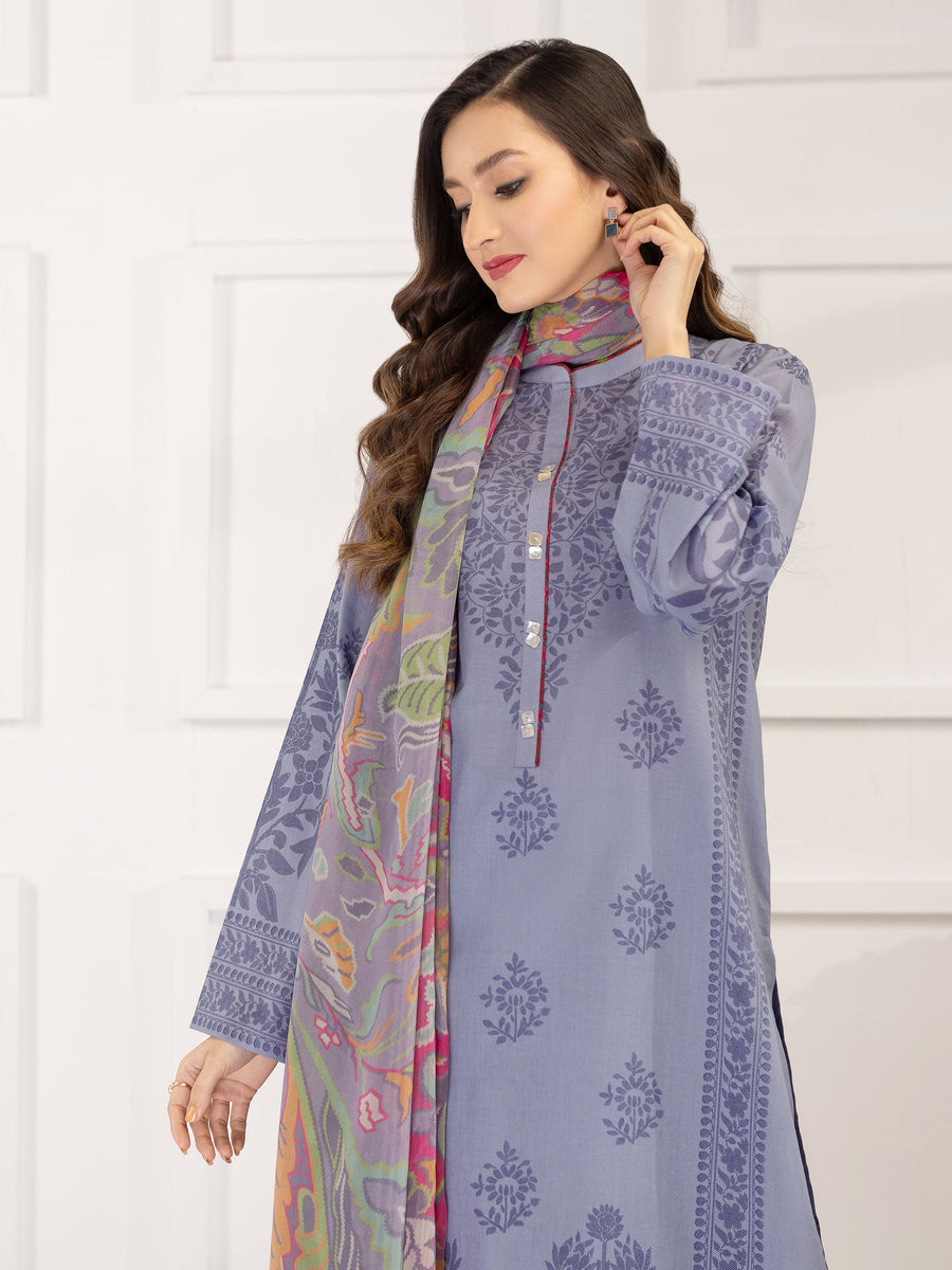 LimeLight Summer Unstitched Printed Lawn 3 Piece Suit U2337 Blue