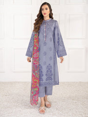 LimeLight Summer Unstitched Printed Lawn 3 Piece Suit U2337 Blue