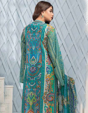 LimeLight Vol-02 Summer Unstitched Printed Lawn 3 Piece Suit U2341 Green