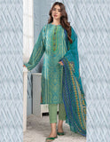 LimeLight Vol-02 Summer Unstitched Printed Lawn 3 Piece Suit U2341 Green