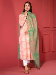 LimeLight Summer Unstitched Printed Lawn 2 Piece Suit U2345 Peach