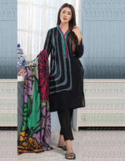 LimeLight Vol-02 Summer Unstitched Printed Lawn 2 Piece Suit U2357 Black