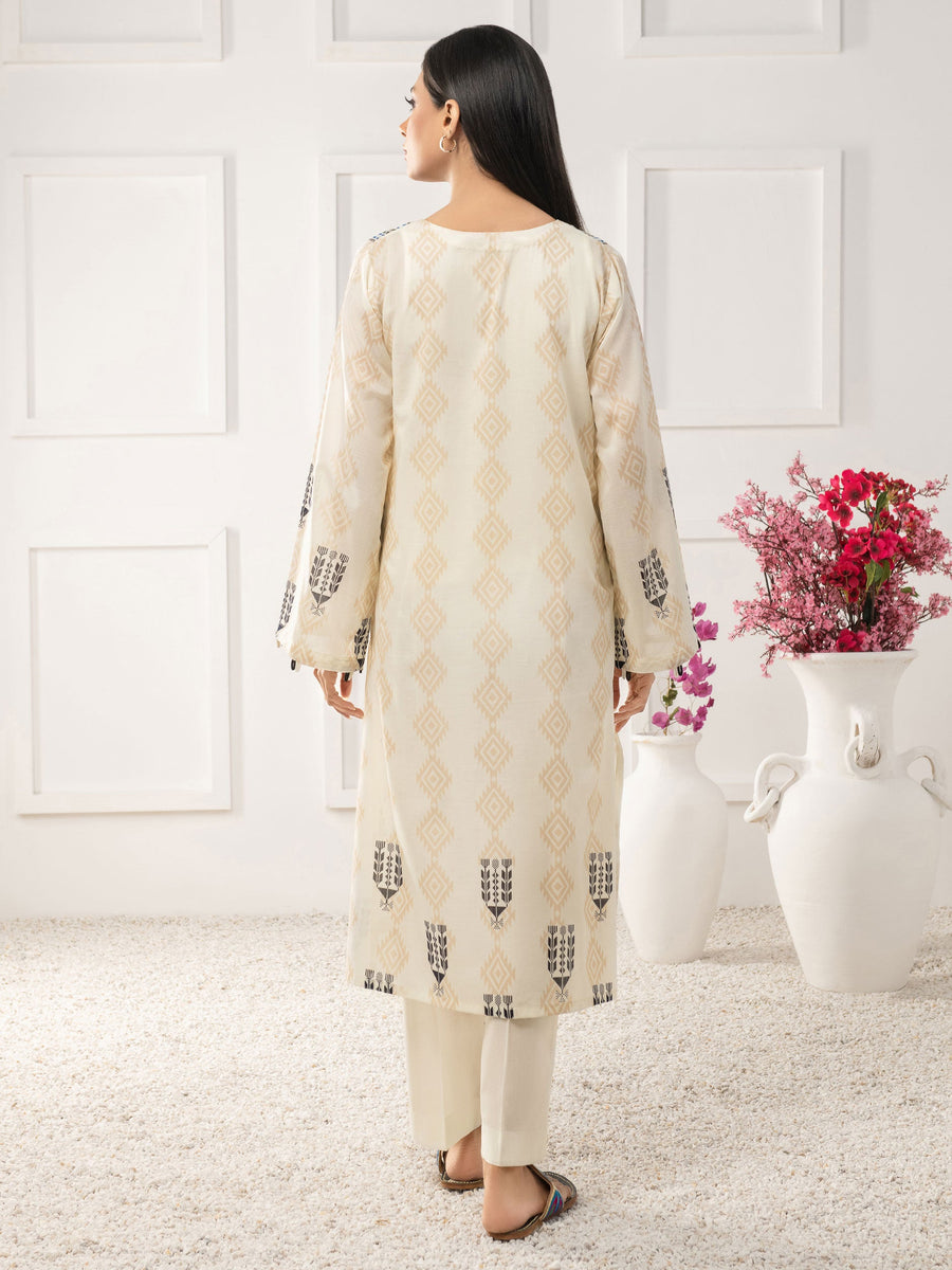 LimeLight Summer Unstitched Printed Lawn 1 Piece Shirt U2366 Off White