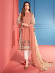 LimeLight Summer Unstitched Printed Lawn 3 Piece Suit U2374 Pink