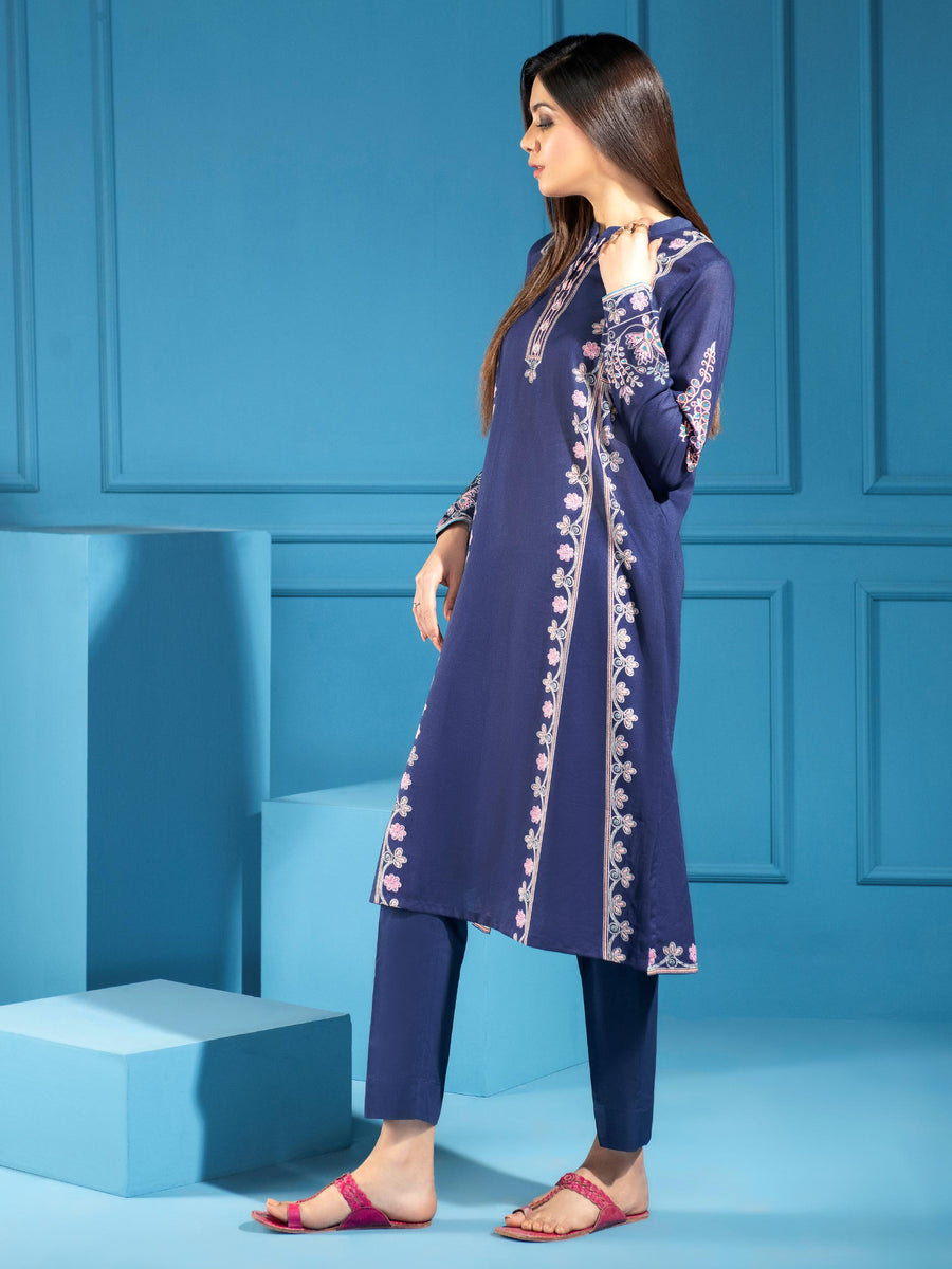 LimeLight Summer Unstitched Printed Lawn 2 Piece Suit U2375 Blue