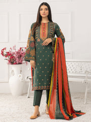 LimeLight Summer Unstitched Printed Lawn 3 Piece Suit U2377 Green