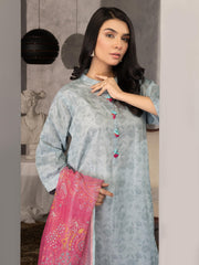 LimeLight Summer Unstitched Printed Lawn 2 Piece Suit U2389 Grey