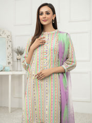 LimeLight Vol-02 Summer Unstitched Printed Lawn 2 Piece Suit U2393 Light Green