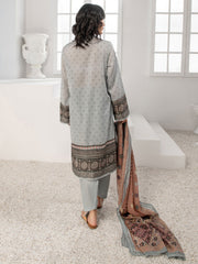 LimeLight Summer Unstitched Printed Lawn 3 Piece Suit U2395 Grey