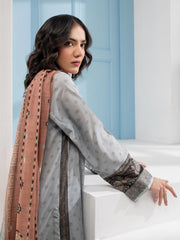 LimeLight Summer Unstitched Printed Lawn 3 Piece Suit U2395 Grey