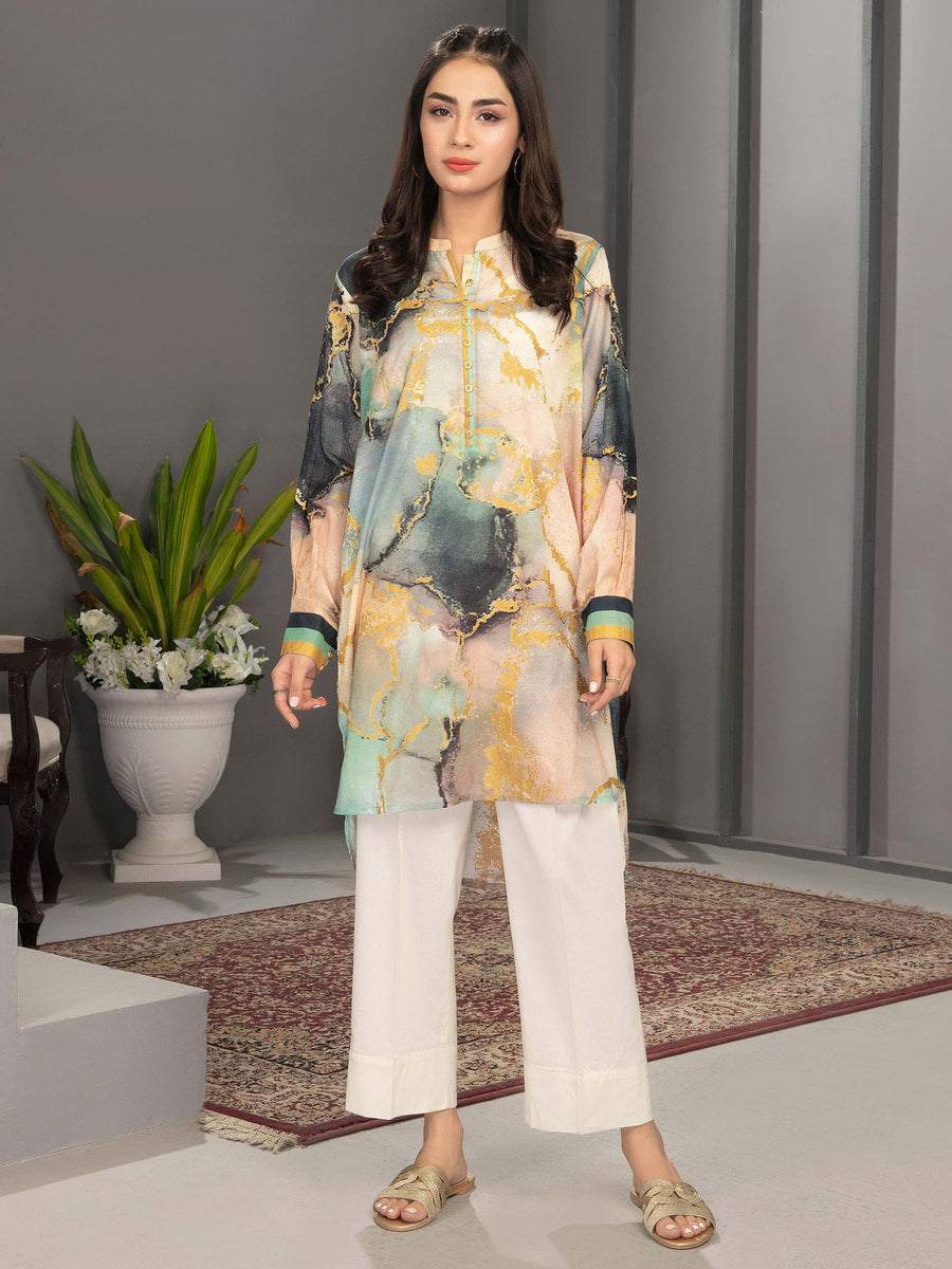 LimeLight Summer Unstitched Printed Lawn 1 Piece Shirt U2407 Tea Pink
