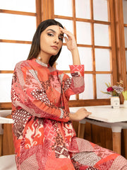 LimeLight Winter Unstitched Printed Khaddar 1Pc Shirt U2501 Pink