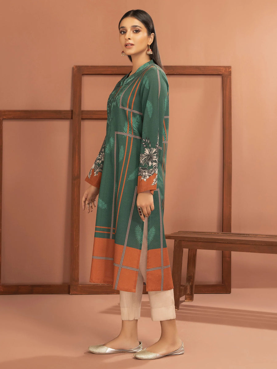 LimeLight Winter Unstitched Printed Khaddar 1Pc Shirt U2507 Zinc