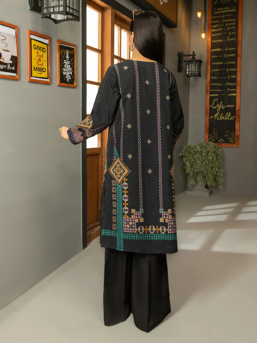 LimeLight Winter Unstitched Printed Khaddar 1Pc Shirt U2512 Black